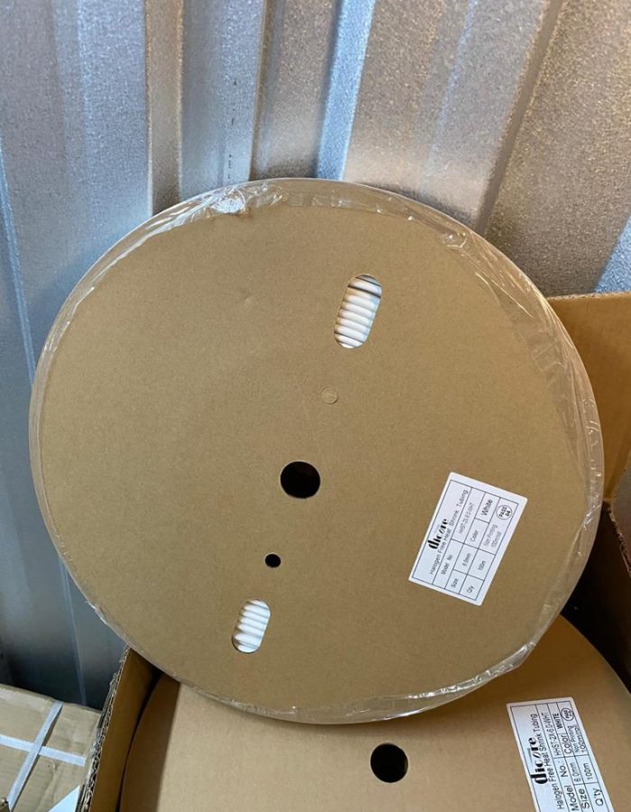 Halogen free heat shrink tubing white 6mm (per meter)